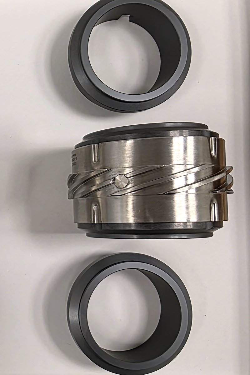 Gleitringdichtung 45 mm für Vakumix- und NETZSCH-Vakumix-Homogenisatoren: Gehäuse Edelstahl V4A, Gleitringe aus SiC